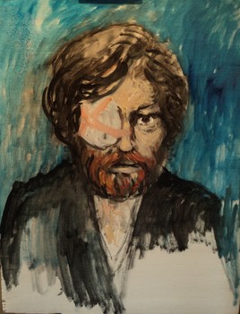 autoportrait "borgne" (en cours, 1re séance)