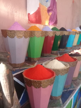 Marché aux pigments à Marrakech