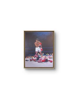 KnockOut! &ndash; Sc&egrave;ne de boxe, peinture figurative contemporaine, combat iconique