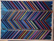 série (crayons de couleurs ) couleurs d'été , vagues et ses maillots bariolés