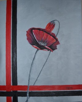 Coquelicots gris et noir