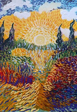 Coucher de soleil inspiration Van gogh
