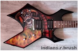 guitare custom paint airbrush