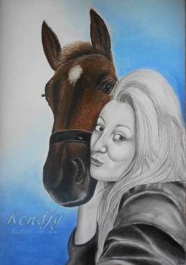 Un poulain et sa maitresse