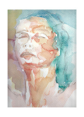 femme les yeux ferm&eacute;s