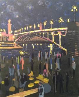 Le pont Alexandre III, Paris la nuit