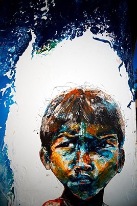 " Témoin du présent questionne le futur" 80/122 cm