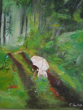 la petite fille au parapluie