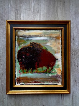 Le bison bléssé