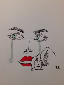 Visage  qui pleure
