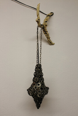 Soudure / Sculpture contemporaine : Lampion de fer.