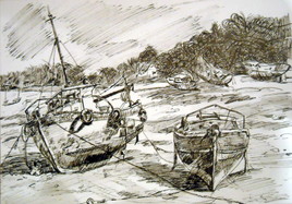 2 bateaux &eacute;chou&eacute;s