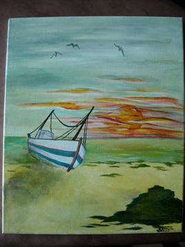 Le bateau abandonné.