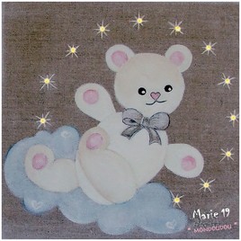 MONDOUDOU (acrylique sur toile 20 x 20 cm)