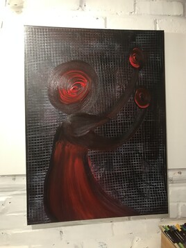 &OElig;uvre originale sign&eacute;e par l&rsquo;artiste - LA TISSEUSE D&rsquo;&Acirc;MES