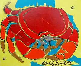 peinture bretonne crabe breton art