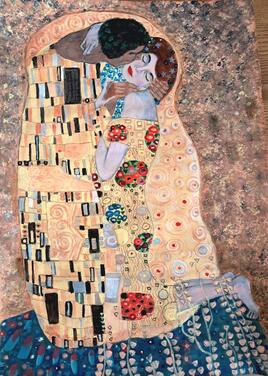 Le Baiser, d'apr&egrave;s G. Klimt