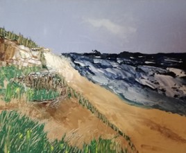 plage acrylique au couteau
