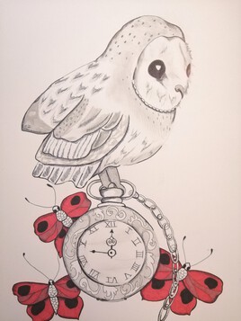 Chouette et horloge