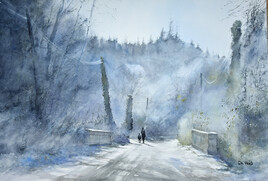 L'hiver route de La Roche Mabile