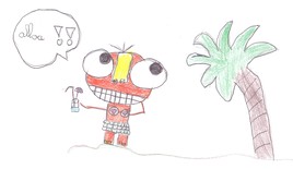 Mika &agrave; la plage