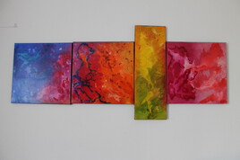 Tableau moderne &agrave; la peinture acrylique pour la d&eacute;coration, peinture d'art contemporain sur toile