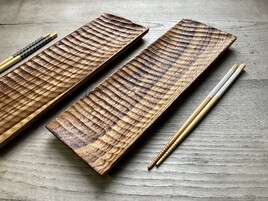 Assiettes à sushis en Zebrawood