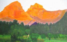 Coucher de soleil sur la montagne