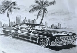 Muscle car in Miami