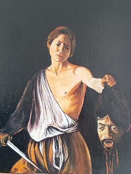 David et Goliath,d après le Caravage