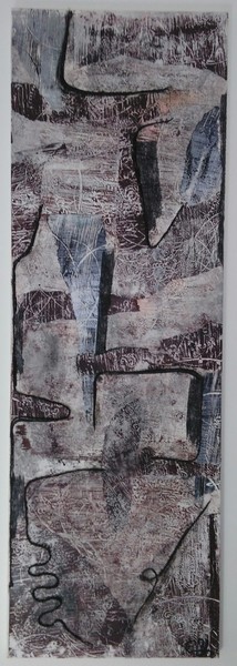 Toile acrylique et collage