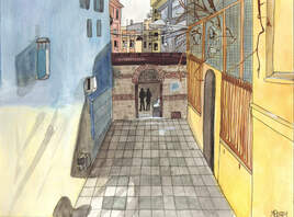 En passant &agrave; c&ocirc;t&eacute; de la synagogue