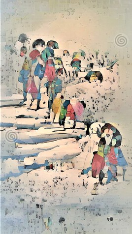 Enfants dans la neige