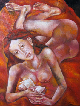 Jeune fille au livre