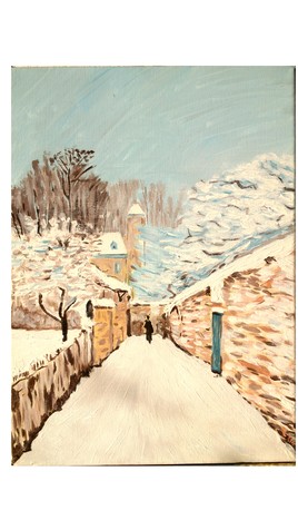 Neige à Louveciennes (d'après Sisley)