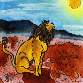 Illustration originale du signe du Zodiaque LION