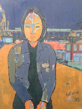 Portrait d' Aline sur les quais