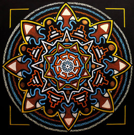 Mandala, acrylique sur toile