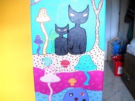 Tableau des deux chats