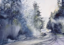 route verglac&eacute;e au Vignage