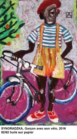 Gar&ccedil;on et son v&eacute;lo.