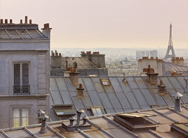 Les toits de Paris entre chien et loups