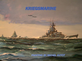 Cuirassé et croiseurs de la Kriegsmarine.