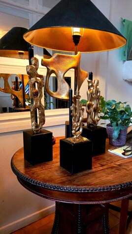 Lampes sculptures bronze PAPINEAU