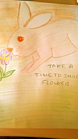 prends le temps pour respirer une fleur