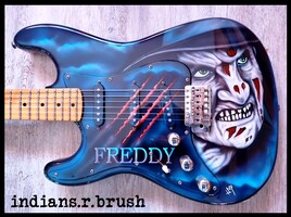 FREDDY guitare custom ... indians.r.brush