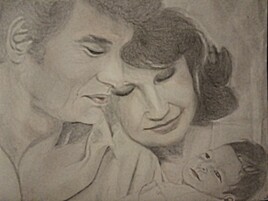 Nathalie BAYE, Johnny HALLYDAY & Laura