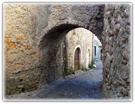 Village médiéval en Ardèche.