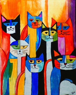 les chats color&eacute;s