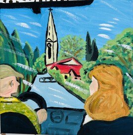 Retour du festival  - clocher de Rognonas